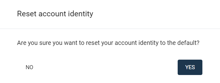 Setup account identity