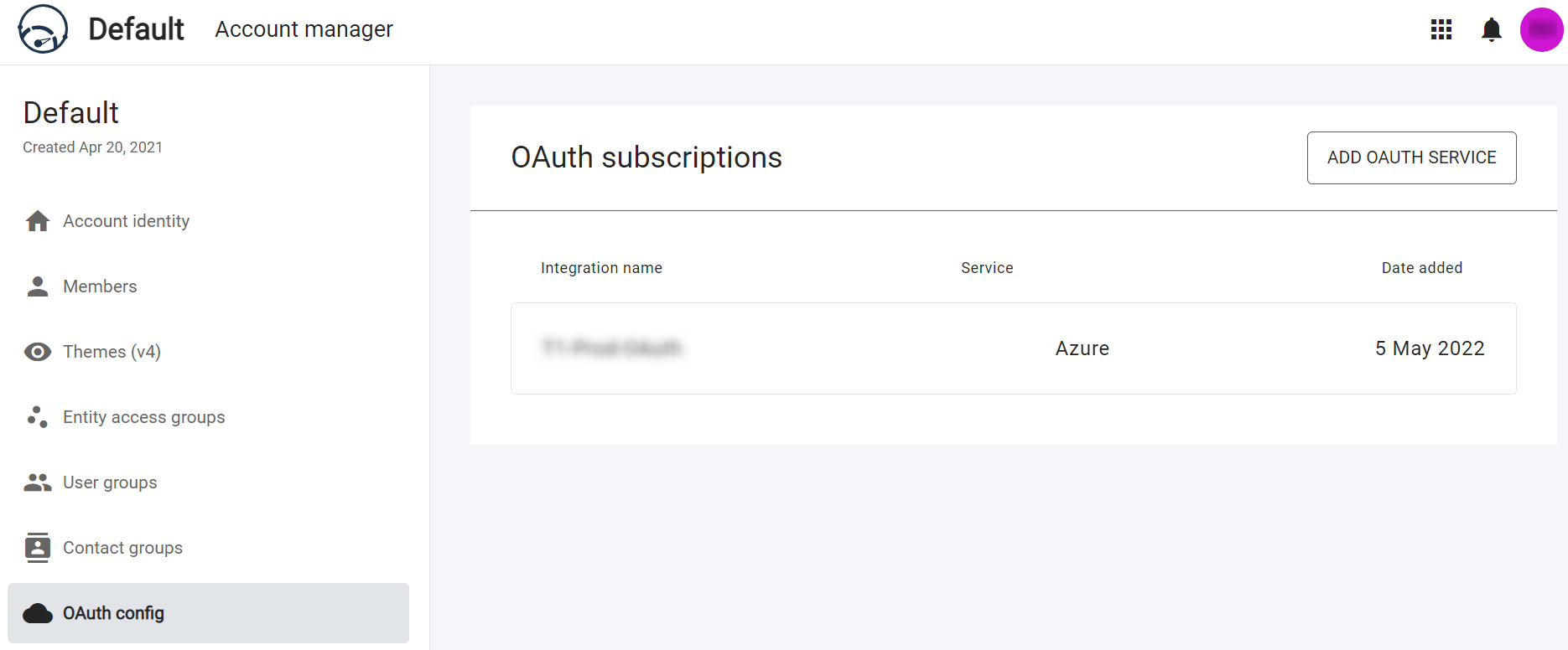 OAuth Config