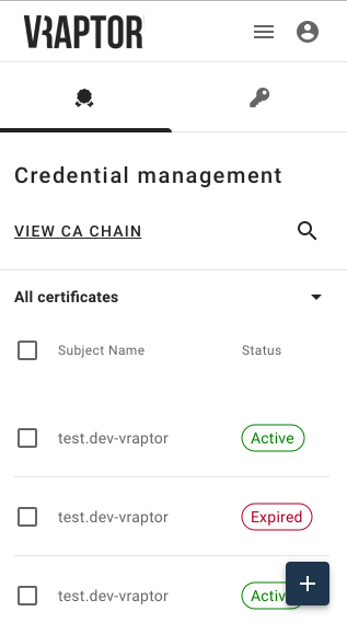 Credential Manager Mobile